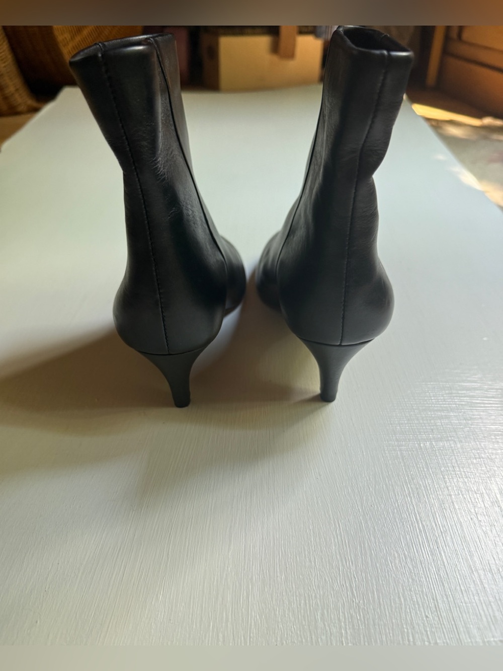 Dolce Vita Dee Women’s Mid-Calf Bootie Sz 8 Black Leather Kitten Heel $155 - Picture 2 of 5